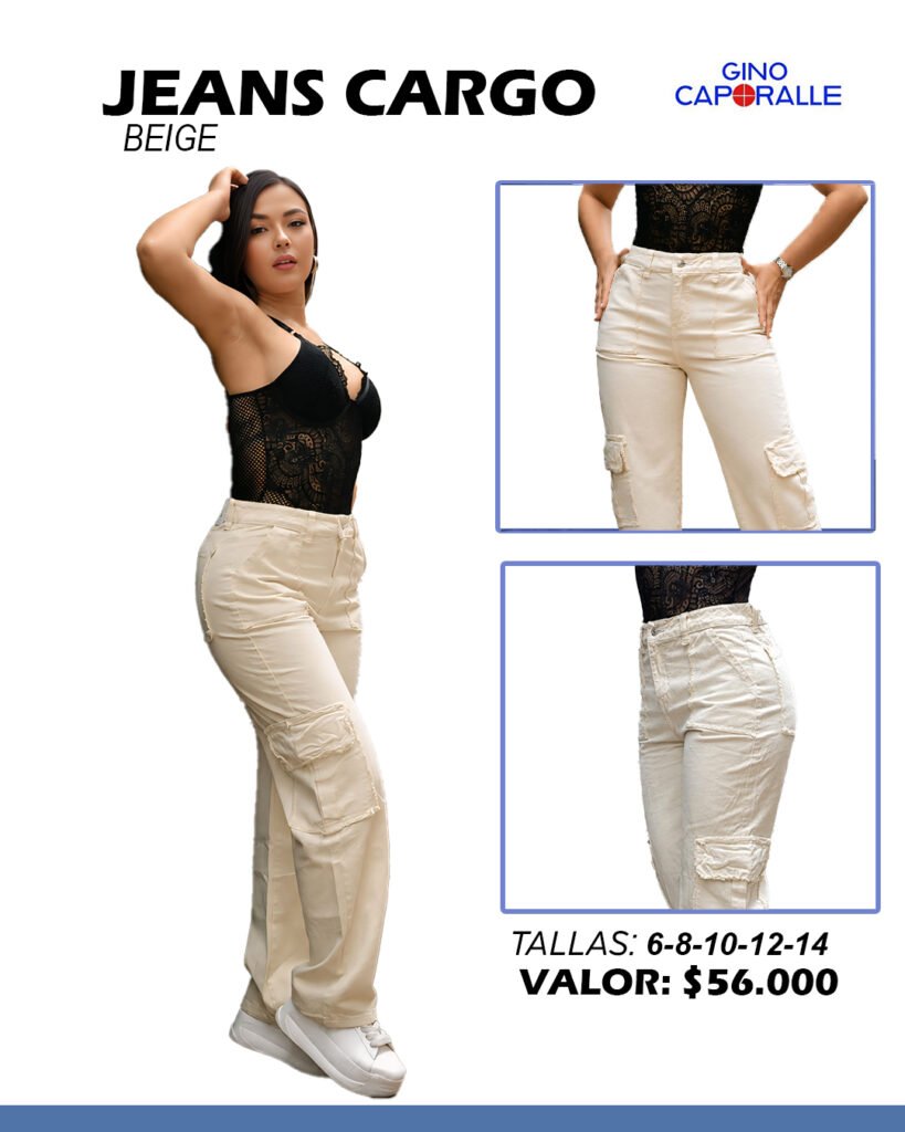 jean cargo beige