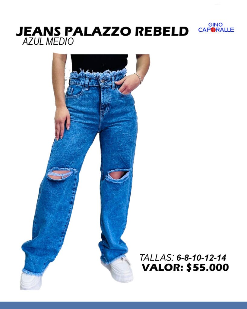 jeans mom rebeld azul medio