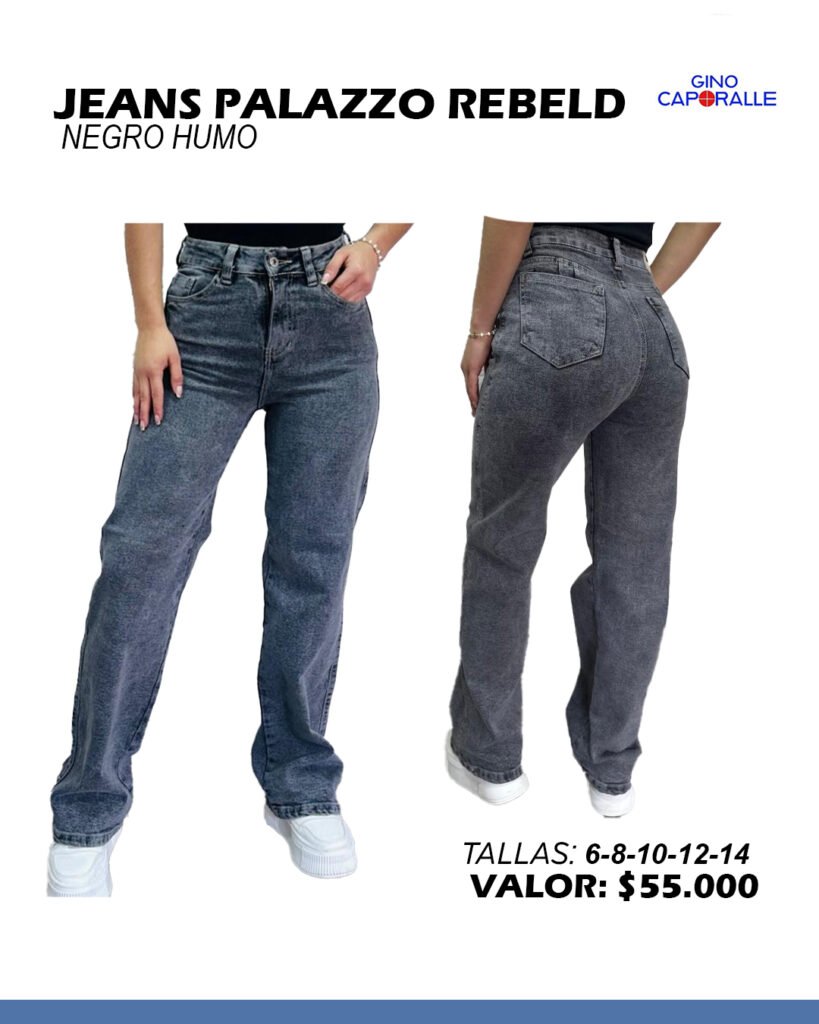 jeans palazzo mom rebeld negro